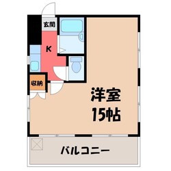 宇都宮駅 徒歩31分 5階の物件間取画像